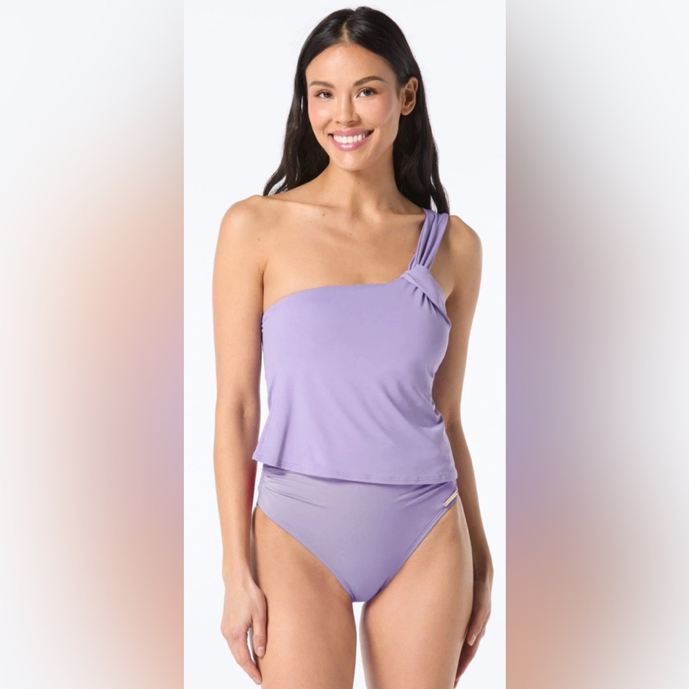 Vince Camuto One-Shoulder Tankini Top Lavender  Juniors/women Sz Large NWT